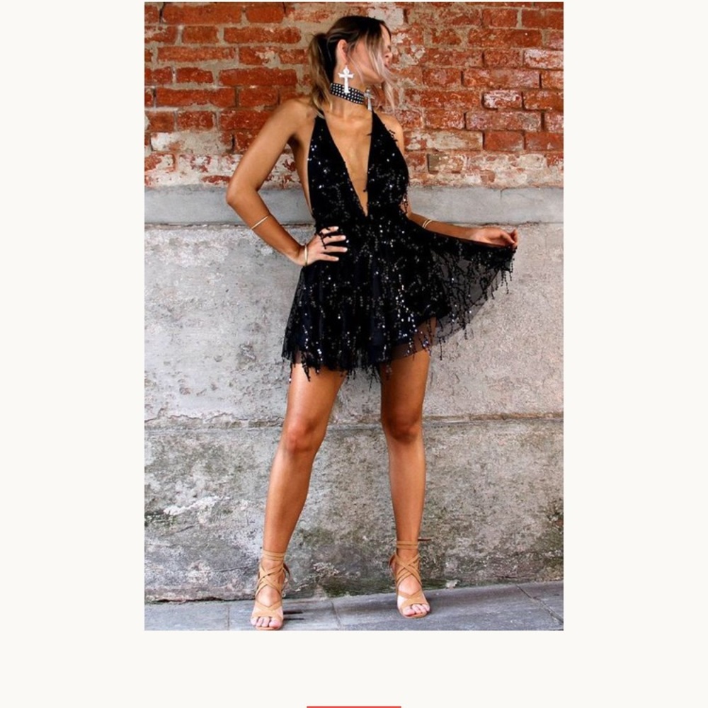 NWT!!!!! Black Sequence Mini Dress